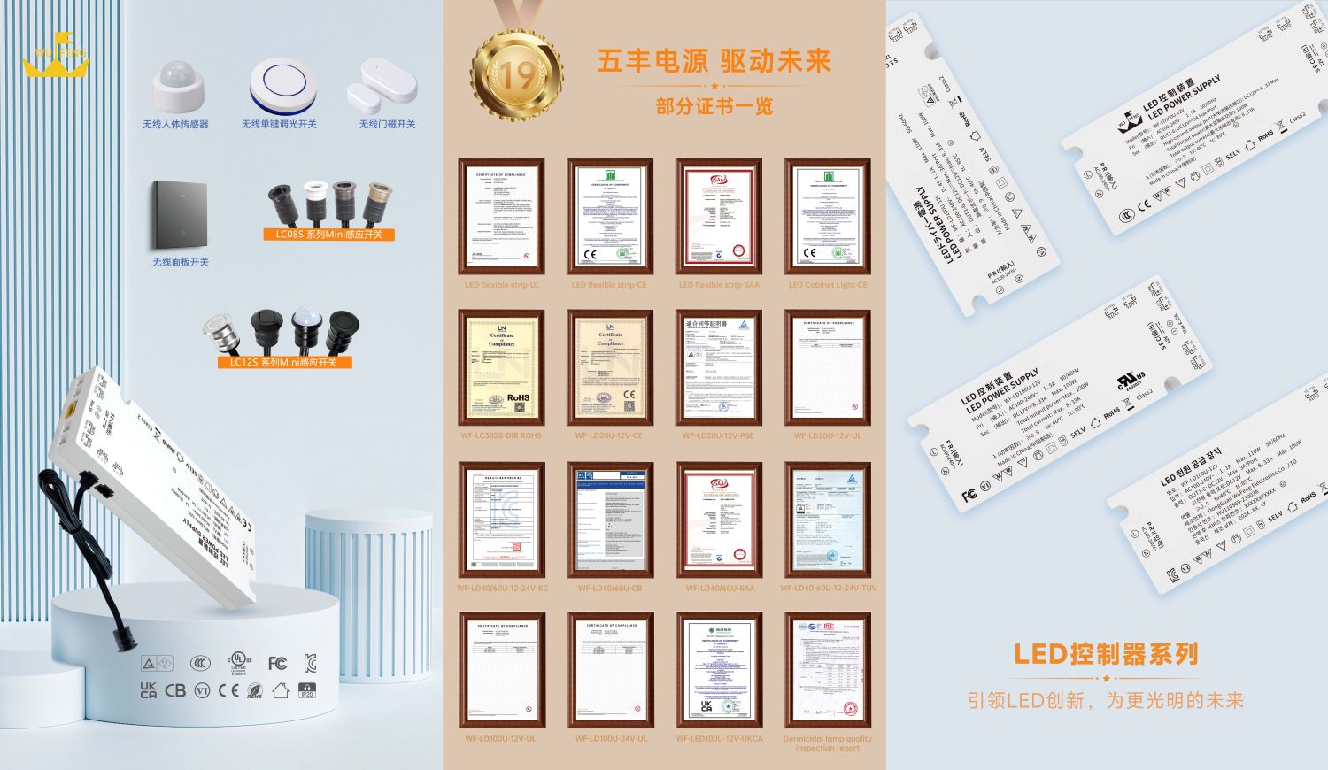 集控电源+无线感应开关+集控开关